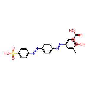 3-methyl-5-[[4-[(4-sulphophenyl)azo]phenyl]azo]salicylic acid