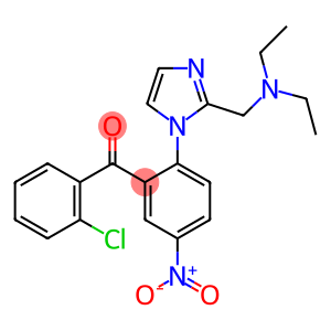 (2-chlorophenyl)-[2-[2-(diethylaminomethyl)imidazol-1-yl]-5-nitro-phenyl]methanone