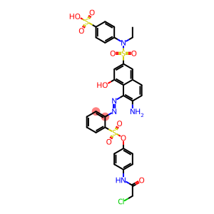 2-[[2-Amino-6-[[ethyl(4-sulfophenyl)amino]sulfonyl]-8-hydroxynaphthalen-1-yl]azo]benzenesulfonic acid 1-[4-[(chloroacetyl)amino]phenyl] ester