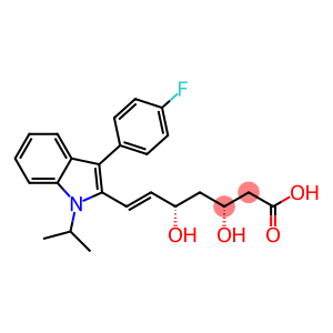 7-(3-(4-fluorophenyl)-1-(1-methylethyl)-1h-indol-2-yl)-3,5-dihydroxy-6-heptenoic acid