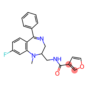 N-[(8-fluoro-2,3-dihydro-1-methyl-5-phenyl-1H-benzo-1,4-diazepin-2-yl)methyl]-3-furamide