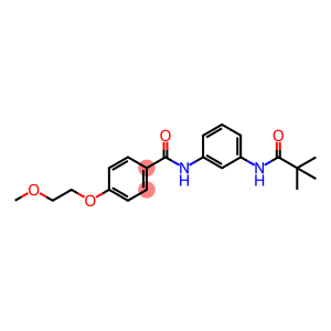 N-{3-[(2,2-dimethylpropanoyl)amino]phenyl}-4-(2-methoxyethoxy)benzamide