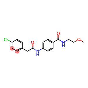 4-{[2-(4-chlorophenyl)acetyl]amino}-N-(2-methoxyethyl)benzamide