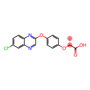 Propanoic acid, 2-[4-[(6-chloro-2-quinoxalinyl)oxy]phenoxy]-, (2R)-