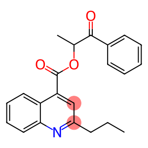 4-Quinolinecarboxylic acid, 2-propyl-, 1-methyl-2-oxo-2-phenylethyl ester