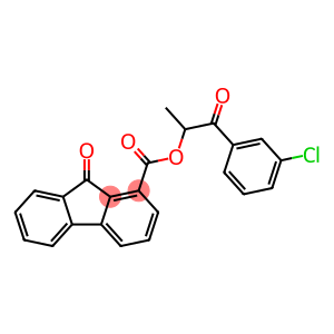 2-(3-chlorophenyl)-1-methyl-2-oxoethyl 9-oxo-9H-fluorene-1-carboxylate