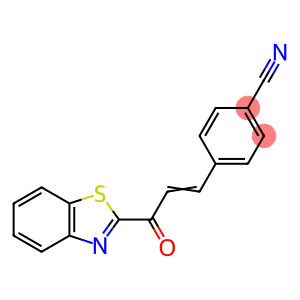 Benzonitrile, 4-[3-(2-benzothiazolyl)-3-oxo-1-propen-1-yl]-