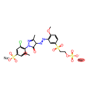 5-chloro-6-[4,5-dihydro-4-[[2-methoxy-5-[[2-(sulphooxy)ethyl]sulphonyl]phenyl]azo]-3-methyl-5-oxo-1H-pyrazol-1-yl]toluene-3-sulphonic acid, sodium salt