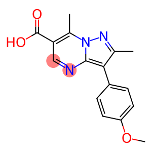 3-(4-METHOXYPHENYL)-2,7-DIMETHYL-PYRAZOLO[1,5-A]PYRIMIDINE-6-CARBOXYLIC ACID