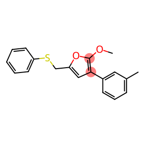 2-METHOXY-5-PHENYLSULFANYLMETHYL-3-M-TOLYL-FURAN