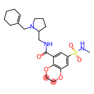 N-[[1-(cyclohex-1-en-1-ylmethyl)-2-pyrrolidinyl]methyl]-2,3-dihydro-7-(N-methylsulphamoyl)-1,4-benzodioxin-5-carboxamide