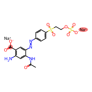 Benzenesulfonic acid, 4-(acetylamino)-2-amino-5-[[4-[[2-(sulfooxy)ethyl]sulfonyl]phenyl]azo]-, sodium salt