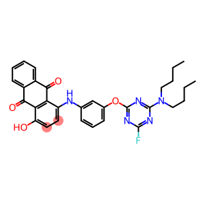 1-[[3-[[4-(dibutylamino)-6-fluoro-1,3,5-triazin-2-yl]oxy]phenyl]amino]-4-hydroxyanthraquinone