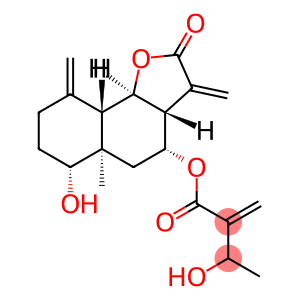 Butanoic acid, 3-hydroxy-2-methylene-, (3aR,4R,5aR,6R,9aS,9bR)-dodecahydro-6-hydroxy-5a-methyl-3,9-bis(methylene)-2-oxonaphtho[1,2-b]furan-4-yl ester