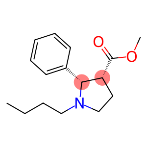 3-Pyrrolidinecarboxylic acid, 1-butyl-2-phenyl-, methyl ester, cis- (9CI)