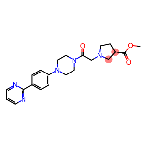 3-Pyrrolidinecarboxylic acid, 1-[2-oxo-2-[4-[4-(2-pyrimidinyl)phenyl]-1-piperazinyl]ethyl]-, methyl ester, (3R)-