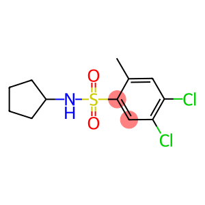 4,5-dichloro-N-cyclopentyl-2-methylbenzenesulfonamide