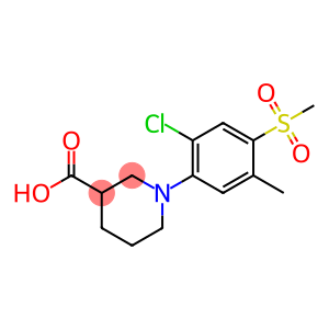 1-[2-CHLORO-5-METHYL-4-(METHYLSULFONYL)PHENYL]PIPERIDINE-3-CARBOXYLIC ACID
