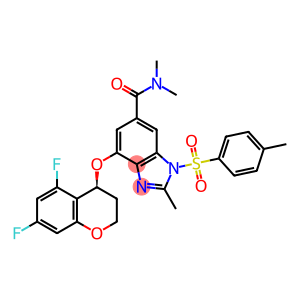 1H-BENZIMIDAZOLE-6-CARBOXAMIDE, 4-[[(4S)-5,7-DIFLUORO-3,4-DIHYDRO-2H-1-BENZOPYRAN-4-YL]OXY]-N,N,2-TRIMETHYL-1-[(4-METHYLPHENYL)SULFONYL]-