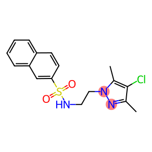 N-[2-(4-chloro-3,5-dimethyl-1H-pyrazol-1-yl)ethyl]-2-naphthalenesulfonamide