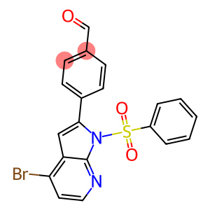 4-[4-bromo-1-(phenylsulfonyl)-1H-pyrrolo[2,3-b]pyridin-2-yl]-benzaldehyde