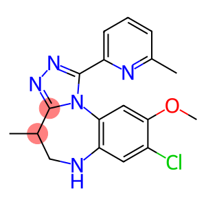 4H-[1,2,4]Triazolo[4,3-a][1,5]benzodiazepine,  8-chloro-5,6-dihydro-9-methoxy-4-methyl-1-(6-methyl-2-pyridinyl)-