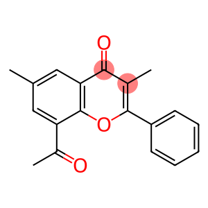 4H-1-Benzopyran-4-one, 8-acetyl-3,6-dimethyl-2-phenyl-