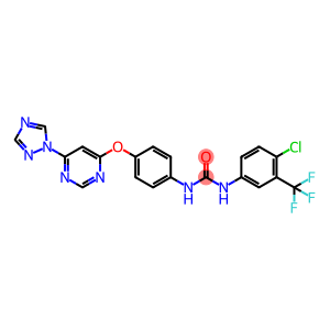 1-[4-chloro-3-(trifluoromethyl)phenyl]-3-[4-[6-(1,2,4-triazol-1-yl)pyrimidin-4-yl]oxyphenyl]urea