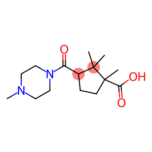 1,2,2-TRIMETHYL-3-(4-METHYL-PIPERAZINE-1-CARBONYL)-CYCLOPENTANECARBOXYLIC ACID