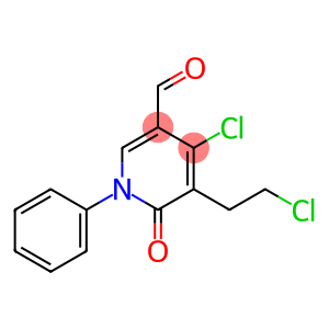 3-Pyridinecarboxaldehyde, 4-chloro-5-(2-chloroethyl)-1,6-dihydro-6-oxo-1-phenyl-