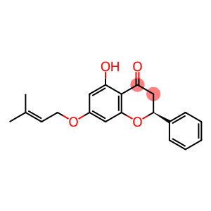 4H-1-Benzopyran-4-one, 2,3-dihydro-5-hydroxy-7-[(3-methyl-2-buten-1-yl)oxy]-2-phenyl-, (2S)-