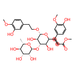 β-D-Glucopyranoside, 2-(3-hydroxy-4-methoxyphenyl)ethyl 3-O-(6-deoxy-α-L-mannopyranosyl)-, 6-[(2E)-3-(4-hydroxy-3-methoxyphenyl)-2-propenoate]