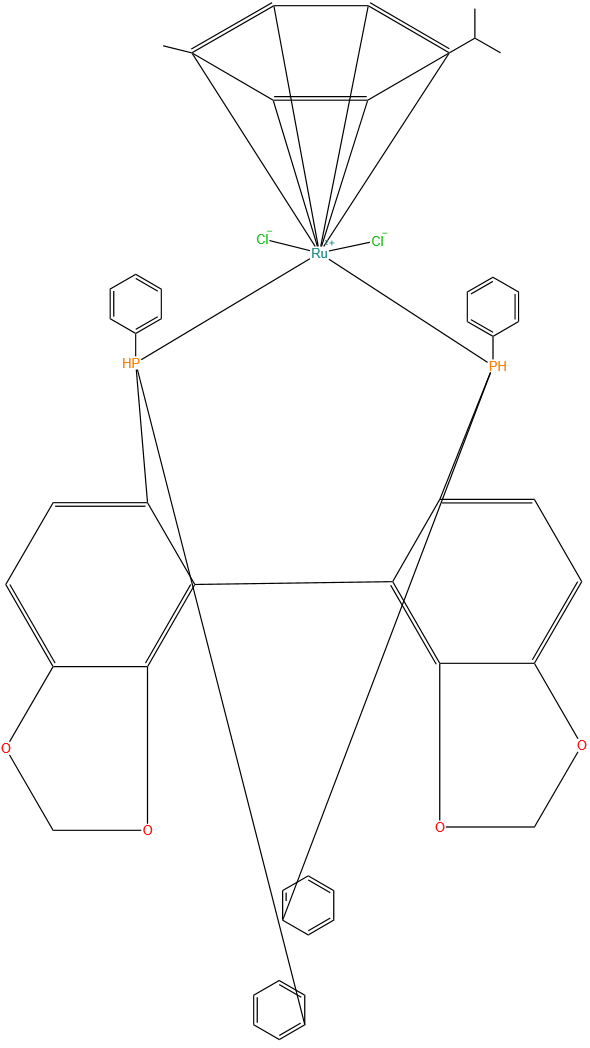 Chloro[(R)-(+)-5,5'-bis(diphenylphosphino)-4,4'-bi-1,3-benzodioxole](p-cymene)ruthenium(II) chloride