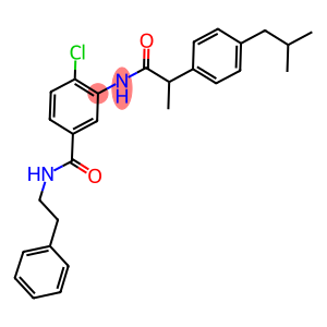 4-chloro-3-{[2-(4-isobutylphenyl)propanoyl]amino}-N-(2-phenylethyl)benzamide