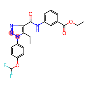 ethyl 3-[({1-[4-(difluoromethoxy)phenyl]-5-ethyl-1H-1,2,3-triazol-4-yl}carbonyl)amino]benzoate
