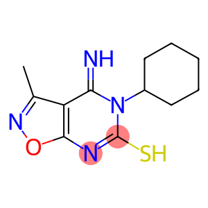 5-cyclohexyl-4-imino-3-methyl-4,5-dihydroisoxazolo[5,4-d]pyrimidin-6-yl hydrosulfide