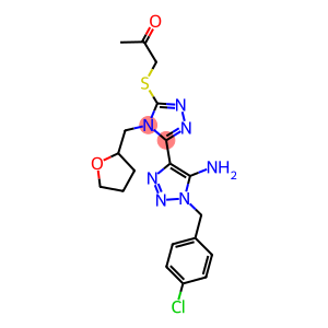 1-{[5-[5-amino-1-(4-chlorobenzyl)-1H-1,2,3-triazol-4-yl]-4-(tetrahydro-2-furanylmethyl)-4H-1,2,4-triazol-3-yl]sulfanyl}acetone