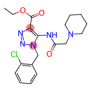 ethyl 1-(2-chlorobenzyl)-5-[(1-piperidinylacetyl)amino]-1H-1,2,3-triazole-4-carboxylate