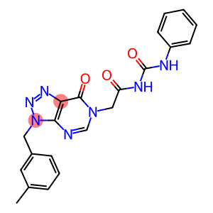 N-{[3-(3-methylbenzyl)-7-oxo-3,7-dihydro-6H-[1,2,3]triazolo[4,5-d]pyrimidin-6-yl]acetyl}-N'-phenylurea