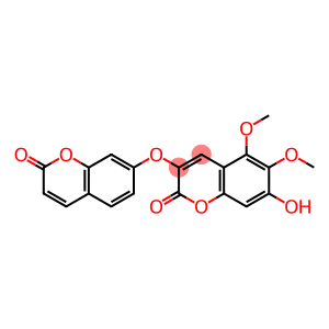 2H-1-Benzopyran-2-one, 7-hydroxy-5,6-dimethoxy-3-[(2-oxo-2H-1-benzopyran-7-yl)oxy]-