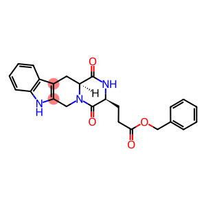 PYRAZINO[1',2':1,6]PYRIDO[3,4-B]INDOLE-3-PROPANOIC ACID, 1,2,3,4,6,7,12,12A-OCTAHYDRO-1,4-DIOXO-, PHENYLMETHYL ESTER, (3S,12AS)-