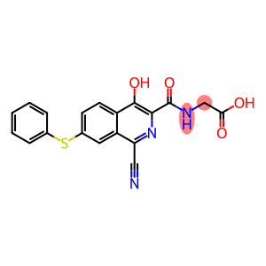 Glycine,  N-[[1-cyano-4-hydroxy-7-(phenylthio)-3-isoquinolinyl]carbonyl]-