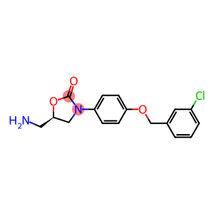 (5R)-5-(Aminomethyl)-3-[4-[(3-chlorophenyl)methoxy]phenyl]-2-oxazolidinone