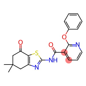 N-(5,5-dimethyl-7-oxo-4,5,6,7-tetrahydro-1,3-benzothiazol-2-yl)-2-phenoxynicotinamide