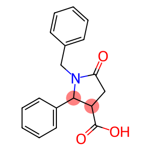 5-OXO-2-PHENYL-1-(PHENYLMETHYL)-3-PYRROLIDINECARBOXYLIC ACID