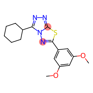 3-cyclohexyl-6-(3,5-dimethoxyphenyl)[1,2,4]triazolo[3,4-b][1,3,4]thiadiazole