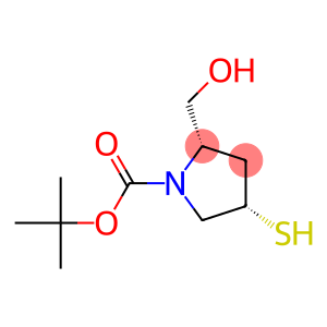 1-Pyrrolidinecarboxylic acid, 2-(hydroxymethyl)-4-mercapto-, 1,1-dimethylethyl ester, (2S,4S)-