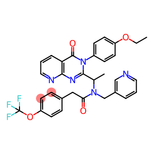 N-1-[(3-4(-Ethoxyphenyl)-3,4-dihydro-4-oxopyrido[2,3-d]pyrimidin-2-yl]ethyl]-N-(3-pyridinylmethyl)-4-(trifluoromethoxy)benzeneacetamide