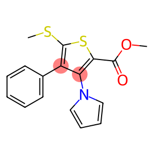 methyl 5-(methylthio)-4-phenyl-3-(1H-pyrrol-1-yl)thiophene-2-carboxylate