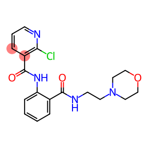 2-chloro-N-[2-({[2-(4-morpholinyl)ethyl]amino}carbonyl)phenyl]nicotinamide